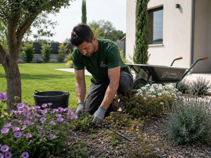 Entretien et désherbage d'un jardin